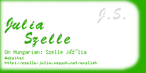 julia szelle business card